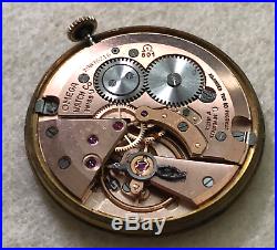 Vintage Omega Geneve Cal 601 Men's Watch Movement Parts/Repair Runs Briefly