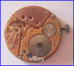 Vintage Omega movement Cal 265 & dial for repair or parts balance broken