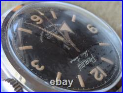 Vintage Perlow Winton All SS Skin Diver withPatina, Cal. 613 Mvmt FOR PARTS/REPAIR