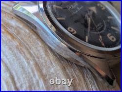 Vintage Perlow Winton All SS Skin Diver withPatina, Cal. 613 Mvmt FOR PARTS/REPAIR