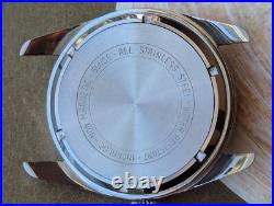 Vintage Perlow Winton All SS Skin Diver withPatina, Cal. 613 Mvmt FOR PARTS/REPAIR