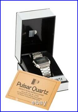 Vintage Pulsar Alarm Chronograph Digital Watch Y759 with Box + Book Parts/Repair