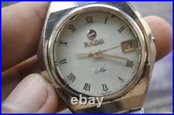 Vintage RADO Ales For part and Repair Only Roman Numeric Dial Swiss Made 37mm