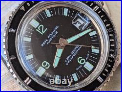 Vintage Rene Rochard 5 ATM Diver Watch withMassive Case, Runs FOR PARTS/REPAIR