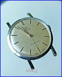 Vintage Revue Cal 76 Manual Wind Swiss Watch Good Balance For Repair Or Parts