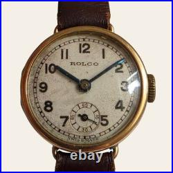 Vintage Rolco 9K Gold Ladies Wristwatch Original Dial RWC Case For Repair Parts Vintage Rolco 9K Gold Ladies Wristwatch Original Dial RWC Case For Repair Parts