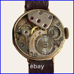 Vintage Rolco 9K Gold Ladies Wristwatch Original Dial RWC Case For Repair Parts