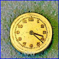 Vintage Rolex 15 Jewels Watch Movement for Repair / Parts, inc Dial + Hands