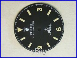 Vintage Rolex #5517 Military Submariner Matte Black Repaired Dial + Hand-Set