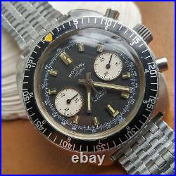 Vintage Rotary 20 ATM Divers Chronograph withAll SS Case, Runs FOR PARTS/REPAIR