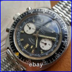 Vintage Rotary 20 ATM Divers Chronograph withAll SS Case, Runs FOR PARTS/REPAIR