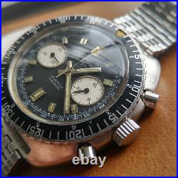 Vintage Rotary 20 ATM Divers Chronograph withAll SS Case, Runs FOR PARTS/REPAIR