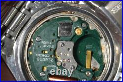 Vintage SEIKO 7546 Stainless Steel Quartz Men's Diver Watch -For Repair /Parts