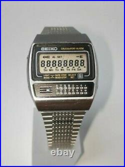 Vintage SEIKO C359-5000 Calculator Alarm LC Digital 1979 For Repair / Parts
