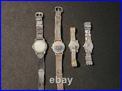 Vintage SWISS Army 4 watch lot, For Parts or Repair Hard to Find (Read)