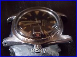 Vintage SWISS made TECHNOS Sky Diver 30JEWELS 2472 NON WORKING PARTS OR REPAIR