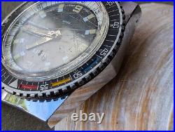 Vintage Sears Sicura Diver withPatina, Baumgartner 158 31/7 Mvmt FOR PARTS/REPAIR