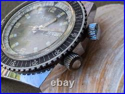 Vintage Sears Sicura Diver withPatina, Baumgartner 158 31/7 Mvmt FOR PARTS/REPAIR