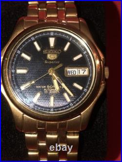 Vintage Seiko 5 Superior Automatic Watch Mens Day Date For Parts Repair