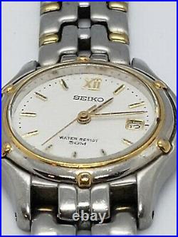 Vintage Seiko 7n82-0599 27mm for Parts or Repair Does Not Run