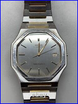 Vintage Seiko Lassale Twin Quartz Watch 9442-5019 Untested For Parts Or Repair