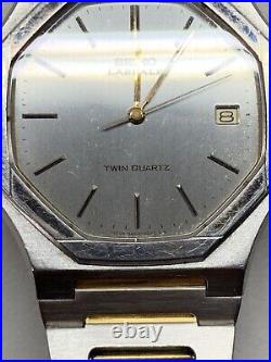 Vintage Seiko Lassale Twin Quartz Watch 9442-5019 Untested For Parts Or Repair