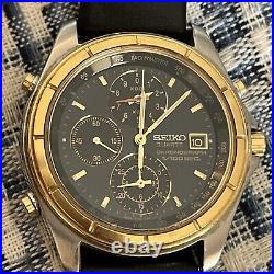 Vintage Seiko Panda 7T52-7A09 1/100 Chronograph Men's Watch Parts & Repair