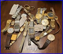 Vintage Seiko Quartz Watch Lot Untested/workong/parts Repair 23 watches