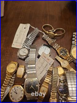 Vintage Seiko Quartz Watch Lot Untested/workong/parts Repair 23 watches