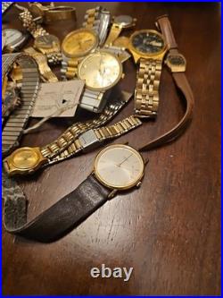 Vintage Seiko Quartz Watch Lot Untested/workong/parts Repair 23 watches