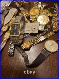 Vintage Seiko Quartz Watch Lot Untested/workong/parts Repair 23 watches