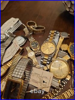 Vintage Seiko Quartz Watch Lot Untested/workong/parts Repair 23 watches