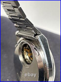 Vintage Seiko SQ Alarm Quartz Day Date 7223-6019 Stainless Watch- PARTS REPAIR