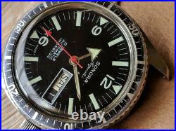 Vintage Sonora Aquatic Day-Date Diver Watch withAS 2066 Mvmt, Runs FOR PARTS/REPAIR