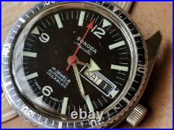 Vintage Sonora Aquatic Day-Date Diver Watch withAS 2066 Mvmt, Runs FOR PARTS/REPAIR