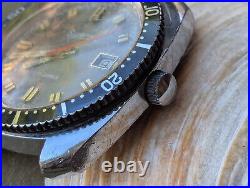 Vintage Swank German Diver withAged Blue Dial, Lorsa P75 Mvmt, Runs FOR PARTS/REPAIR