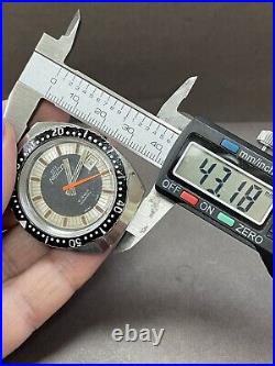 Vintage Swiss Automatic NELCO Diver Watch BLACK dial ROTATING Bezel REPAIR PARTS