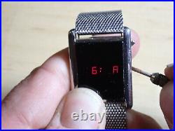 Vintage TIFFANY & CO. By FAIRCHILD Men's LCD Wristwatch Stainless Parts Repair