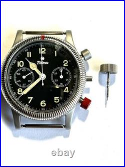 Vintage TUTIMA Flieger Chronograph Valjoux 7760 Manual Watch For Parts Repair Vintage TUTIMA Flieger Chronograph Valjoux 7760 Manual Watch For Parts Repair