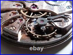 Vintage Tavanes Pocket Watch Movement, 17 Jewel, for repair, semi-working condit
