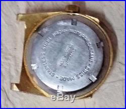 Vintage Tenor Dorly G Plated JUMP HOUR automatic watch parts repair project only