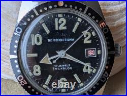 Vintage'The Florida Frogman' 20 ATM Diver withAS 1701 Mvmt, Runs FOR PARTS/REPAIR