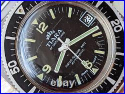 Vintage Tiara Aqua-Guard 660 Diver Watch withPatina, Runs Strong FOR PARTS/REPAIR