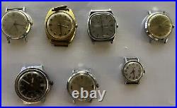 Vintage Timex Watch Lot Of 7 For Parts Or Repair All Are Automatic/Self Winding