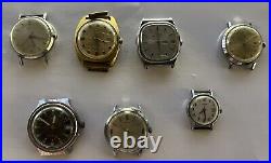 Vintage Timex Watch Lot Of 7 For Parts Or Repair All Are Automatic/Self Winding