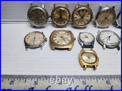 Vintage Timex Watch Lot Parts Or Repair Only Will Not Run Automatics Marlins
