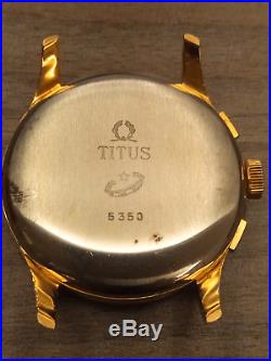 Vintage Titus Chronograph Watch (Repair or Parts)