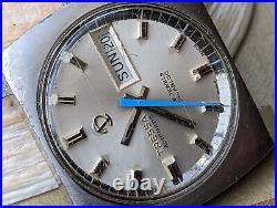 Vintage Tressa Day-Date Watch withDivers All SS Case, ETA 2788 FOR PARTS/REPAIR