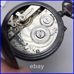 Vintage Triple Date Moon Phase Pocket Watch 3j BROKEN FOR PARTS OR REPAIR