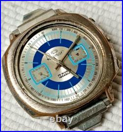 Vintage Valjoux 7733 Manual Wind Chronograph Swiss Watch For Repair Or Parts
